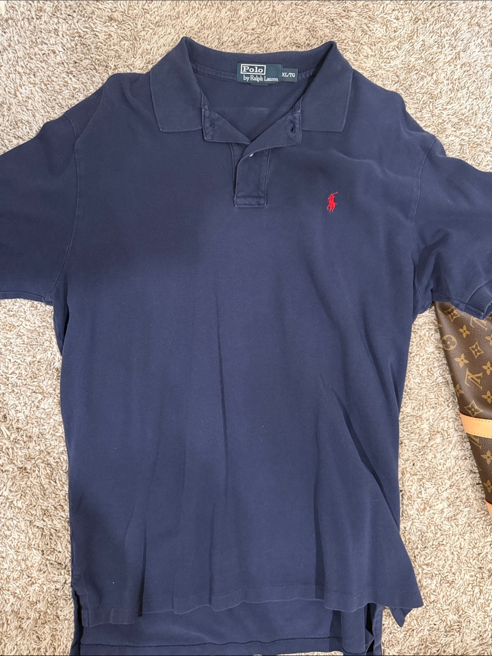 Polo by Ralph Lauren Navy Short-Sleeve Polo with Red Pony Logo